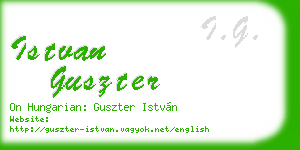 istvan guszter business card