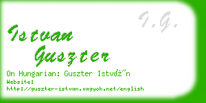 istvan guszter business card